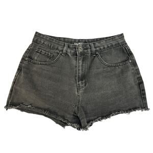 Blue Savvy Womens Black Denim Jean Shorts size 13 / 31